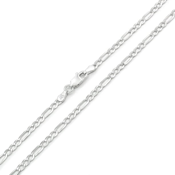 Bonus Polishing Cloth 4.2mm .925 Sterling Silver Nickel-Free Italian Mariner Link Chain Bracelet